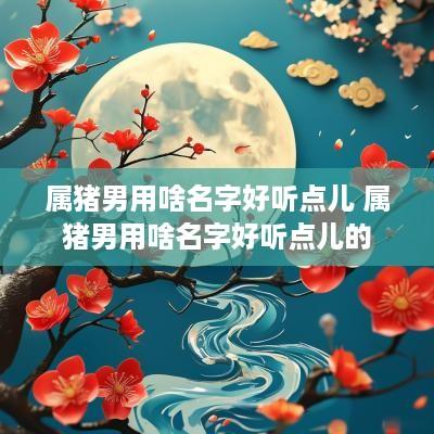 属猪男用啥名字好听点儿 属猪男用啥名字好听点儿的