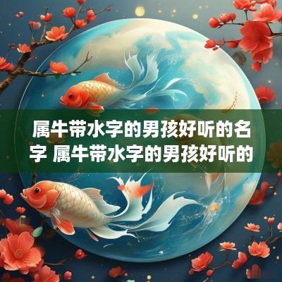 属牛带水字的男孩好听的名字 属牛带水字的男孩好听的名字有哪些