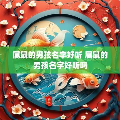 属鼠的男孩名字好听 属鼠的男孩名字好听吗