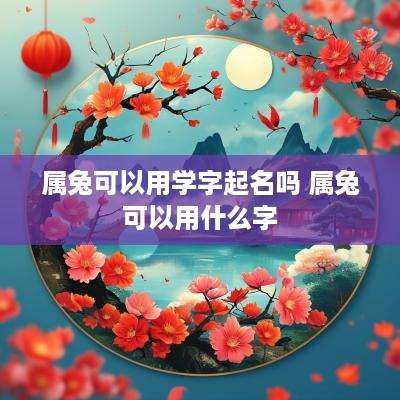 属兔可以用学字起名吗 属兔可以用什么字