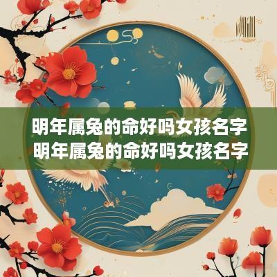 明年属兔的命好吗女孩名字 明年属兔的命好吗女孩名字怎么取