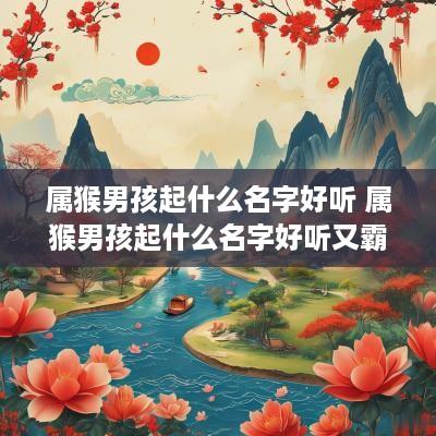 属猴男孩起什么名字好听 属猴男孩起什么名字好听又霸气