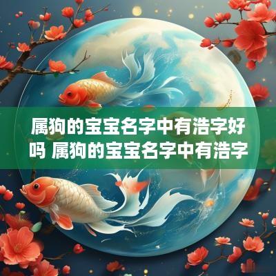 属狗的宝宝名字中有浩字好吗 属狗的宝宝名字中有浩字好吗女孩