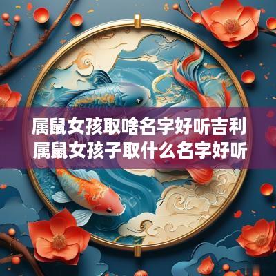 属鼠女孩取啥名字好听吉利 属鼠女孩子取什么名字好听有内涵