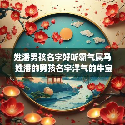 姓潘男孩名字好听霸气属马 姓潘的男孩名字洋气的牛宝