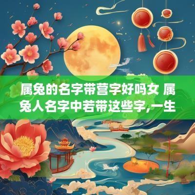 属兔的名字带营字好吗女 属兔人名字中若带这些字,一生大富大贵