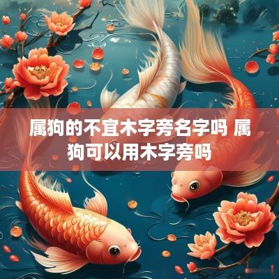 属狗的不宜木字旁名字吗 属狗可以用木字旁吗