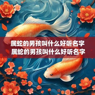 属蛇的男孩叫什么好听名字 属蛇的男孩叫什么好听名字大全