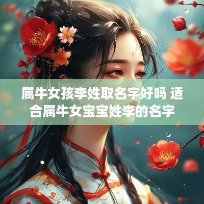属牛女孩李姓取名字好吗 适合属牛女宝宝姓李的名字