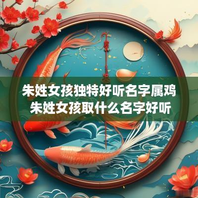 朱姓女孩独特好听名字属鸡 朱姓女孩取什么名字好听