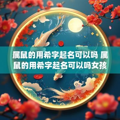 属鼠的用希字起名可以吗 属鼠的用希字起名可以吗女孩