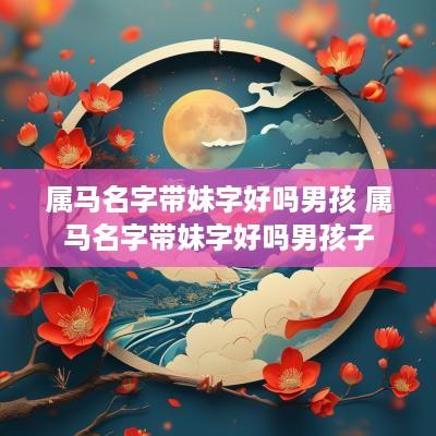 属马名字带妹字好吗男孩 属马名字带妹字好吗男孩子