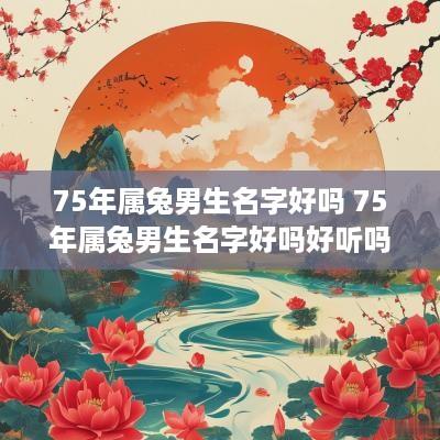 75年属兔男生名字好吗 75年属兔男生名字好吗好听吗