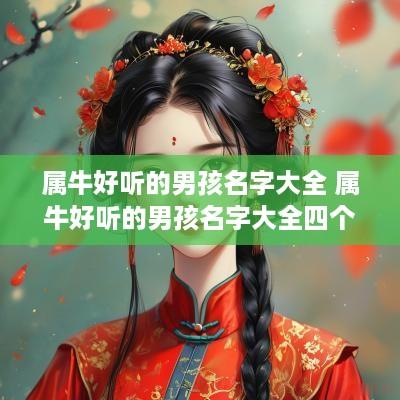属牛好听的男孩名字大全 属牛好听的男孩名字大全四个字