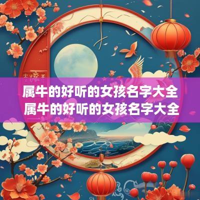 属牛的好听的女孩名字大全 属牛的好听的女孩名字大全集