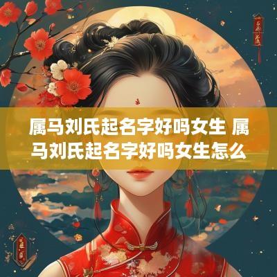 属马刘氏起名字好吗女生 属马刘氏起名字好吗女生怎么取