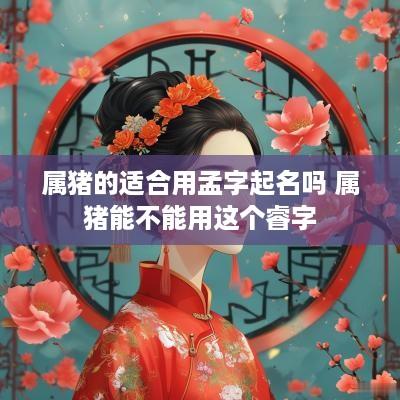 属猪的适合用孟字起名吗 属猪能不能用这个睿字