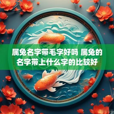 属兔名字带毛字好吗 属兔的名字带上什么字的比较好