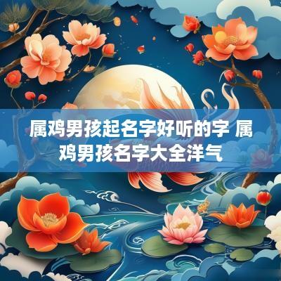 属鸡男孩起名字好听的字 属鸡男孩名字大全洋气