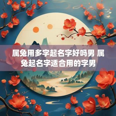 属兔用多字起名字好吗男 属兔起名字适合用的字男