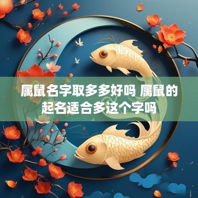 属鼠名字取多多好吗 属鼠的起名适合多这个字吗