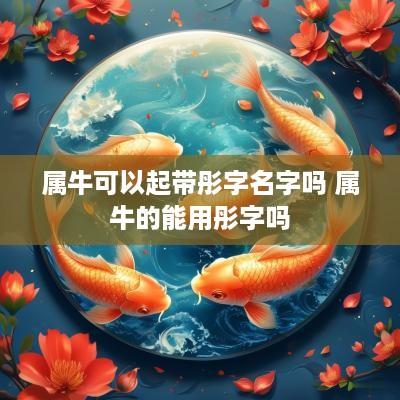 属牛可以起带彤字名字吗 属牛的能用彤字吗