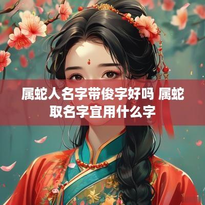 属蛇人名字带俊字好吗 属蛇取名字宜用什么字