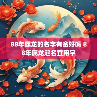 88年属龙的名字有金好吗 88年属龙起名宜用字
