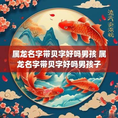 属龙名字带贝字好吗男孩 属龙名字带贝字好吗男孩子