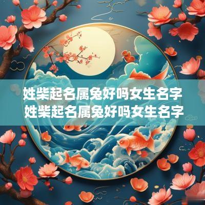 姓柴起名属兔好吗女生名字 姓柴起名属兔好吗女生名字叫什么