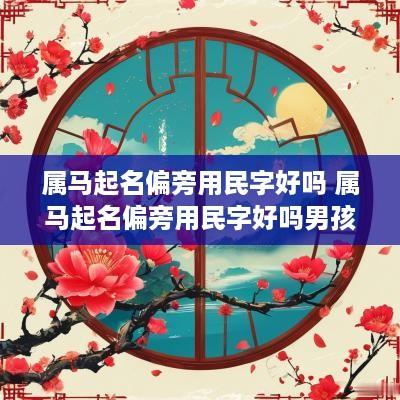 属马起名偏旁用民字好吗 属马起名偏旁用民字好吗男孩