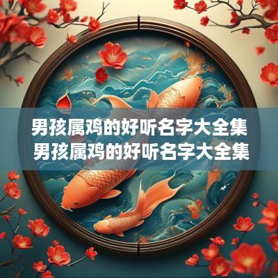 男孩属鸡的好听名字大全集 男孩属鸡的好听名字大全集四个字