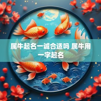 属牛起名一诚合适吗 属牛用一字起名