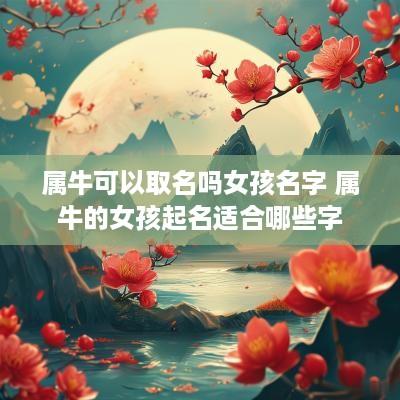 属牛可以取名吗女孩名字 属牛的女孩起名适合哪些字