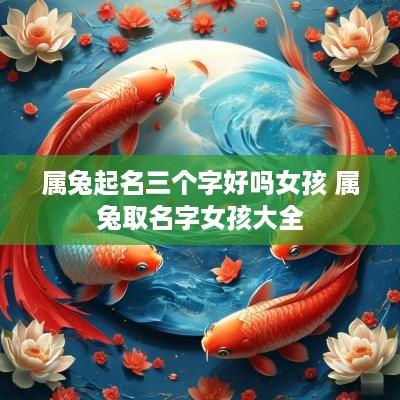 属兔起名三个字好吗女孩 属兔取名字女孩大全