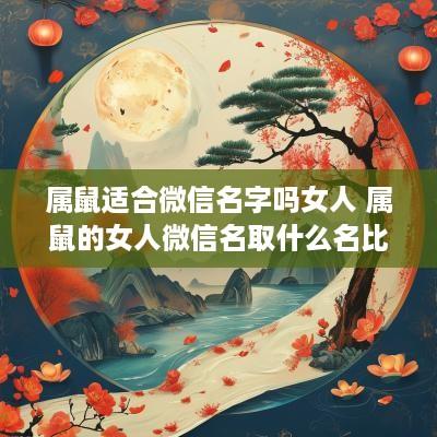 属鼠适合微信名字吗女人 属鼠的女人微信名取什么名比较旺