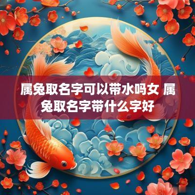 属兔取名字可以带水吗女 属兔取名字带什么字好