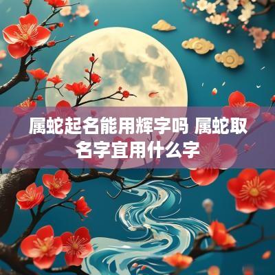 属蛇起名能用辉字吗 属蛇取名字宜用什么字