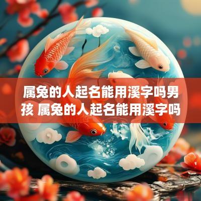 属兔的人起名能用溪字吗男孩 属兔的人起名能用溪字吗男孩