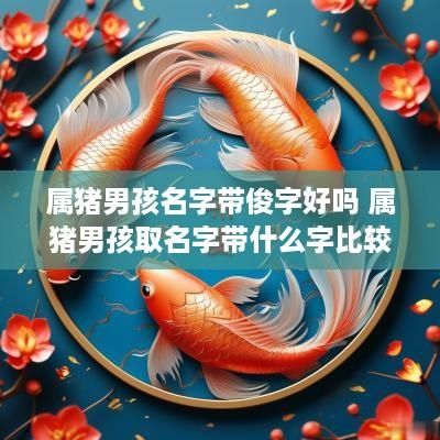 属猪男孩名字带俊字好吗 属猪男孩取名字带什么字比较好