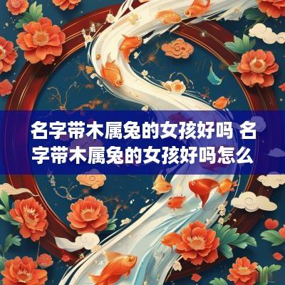 名字带木属兔的女孩好吗 名字带木属兔的女孩好吗怎么取名