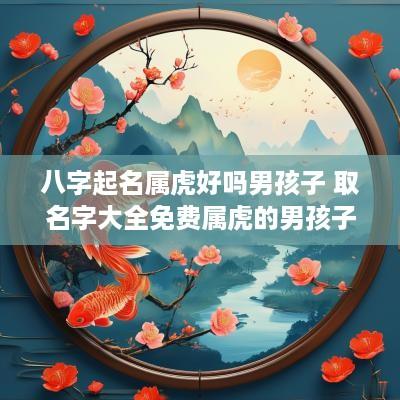 八字起名属虎好吗男孩子 取名字大全免费属虎的男孩子
