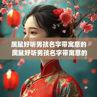 属鼠好听男孩名字带寓意的 属鼠好听男孩名字带寓意的名字