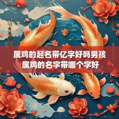 属鸡的起名带亿字好吗男孩 属鸡的名字带哪个字好