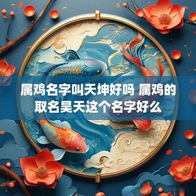 属鸡名字叫天坤好吗 属鸡的取名昊天这个名字好么