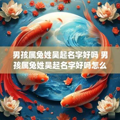 男孩属兔姓吴起名字好吗 男孩属兔姓吴起名字好吗怎么取