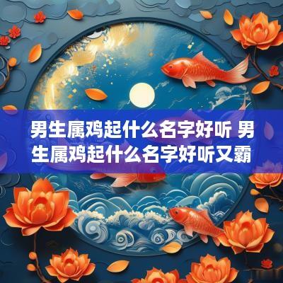 男生属鸡起什么名字好听 男生属鸡起什么名字好听又霸气