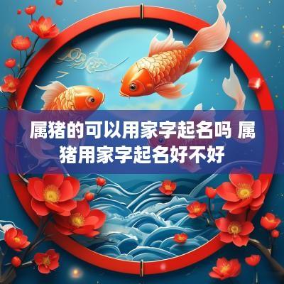 属猪的可以用家字起名吗 属猪用家字起名好不好