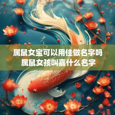 属鼠女宝可以用佳做名字吗 属鼠女孩叫嘉什么名字