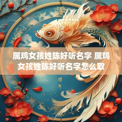 属鸡女孩姓陈好听名字 属鸡女孩姓陈好听名字怎么取